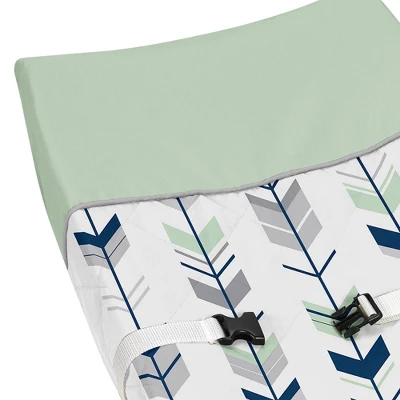 Sweet Jojo Designs Changing Pad Cover - Navy & Mint Mod Arrow 5 Sweet Jojo Designs Changing Pad Cover - Navy & Mint Mod Arrow - Image 3