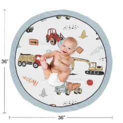 Sweet Jojo Designs Boy Baby Tummy Time Playmat Construction Truck Red Blue And Grey -Sweet Jojo Designs Shop GUEST 7724f631 0b99 442e 8642 af12cdbae313