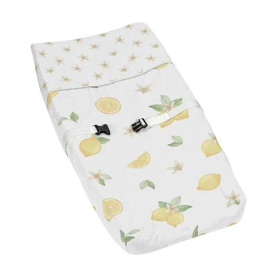 Sweet Jojo Designs Girl Changing Pad Cover Lemon Yellow White And Green 7 Sweet Jojo Designs Girl Changing Pad Cover Lemon Yellow White And Green - Image 5