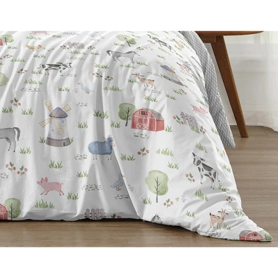 Sweet Jojo Designs Full/Queen Comforter Bedding Set Farm Animals Multicolor 3 Pc 7 Sweet Jojo Designs Full/Queen Comforter Bedding Set Farm Animals Multicolor 3 Pc - Image 5