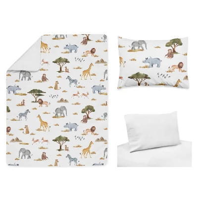 Sweet Jojo Designs Boy Or Girl Gender Neutral Unisex Toddler Bedding Set Jungle Animals Multicolor 5pc 4 Sweet Jojo Designs Boy Or Girl Gender Neutral Unisex Toddler Bedding Set Jungle Animals Multicolor 5pc - Image 2