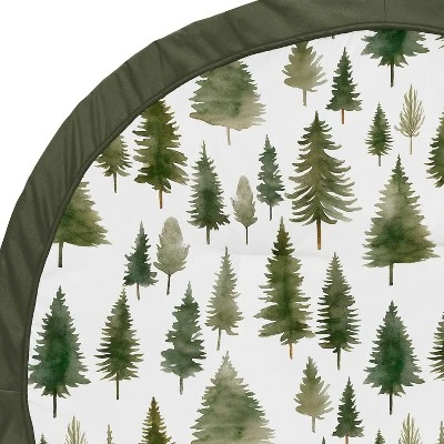 Sweet Jojo Designs Gender Neutral Unisex Baby Tummy Time Playmat Woodland Pine Tree Green And White 4 Sweet Jojo Designs Gender Neutral Unisex Baby Tummy Time Playmat Woodland Pine Tree Green And White - Image 2