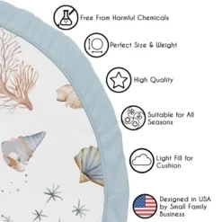 Sweet Jojo Designs Boy, Girl, Unisex/Gender Neutral Baby Tummy Time Playmat Seashells Multicolor -Sweet Jojo Designs Shop GUEST 7fbe778b 17f9 48b4 90f5 eb9b4fe3e1f9