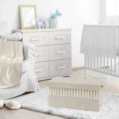 Sweet Jojo Designs Boy Or Girl Gender Neutral Unisex Fabric Storage Toy Bin Bohemian Fringe Taupe And Ivory 3 Sweet Jojo Designs Boy Or Girl Gender Neutral Unisex Fabric Storage Toy Bin Bohemian Fringe Taupe And Ivory