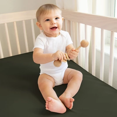 Sweet Jojo Designs Boy Girl Gender Neutral Unisex Fitted Crib Sheets Set Woodland Camo Collection Green 2pc 5 Sweet Jojo Designs Boy Girl Gender Neutral Unisex Fitted Crib Sheets Set Woodland Camo Collection Green 2pc - Image 3