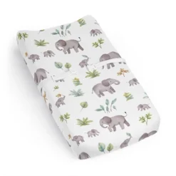 Sweet Jojo Designs Gender Neutral Unisex Changing Pad Sheet Watercolor Elephants Grey Green And Blue -Sweet Jojo Designs Shop GUEST 8279863f aeeb 407c 87b6 54eff554d9ba