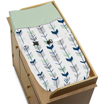 Sweet Jojo Designs Changing Pad Cover - Navy & Mint Mod Arrow 4 Sweet Jojo Designs Changing Pad Cover - Navy & Mint Mod Arrow - Image 2