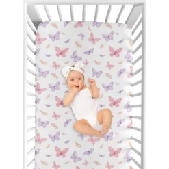 Sweet Jojo Designs Girl Baby Fitted Crib Sheet Butterfly Pink And Purple -Sweet Jojo Designs Shop GUEST 89740205 cee1 49d6 85df 9f7453c91b5e