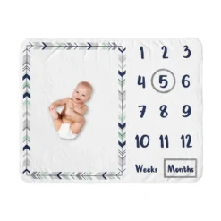 Sweet Jojo Designs Gender Neutral Baby Milestone Blanket Mod Arrow Blue Green And Grey -Sweet Jojo Designs Shop GUEST 8a4ae413 bac6 487e b940 25d36f443059