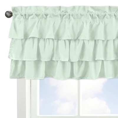 Sweet Jojo Designs Girl Window Valance Treatment 54in. Butterfly Floral Solid Green 5 Sweet Jojo Designs Girl Window Valance Treatment 54in. Butterfly Floral Solid Green - Image 3