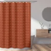 Sweet Jojo Designs Shower Curtain 72in.x72in. Diamond Tuft Orange And Ivory