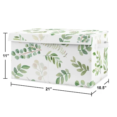 Sweet Jojo Designs Fabric Storage Toy Bin Botanical Green And White 3 Sweet Jojo Designs Fabric Storage Toy Bin Botanical Green And White