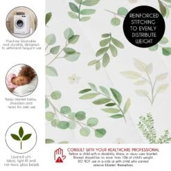 Sweet Jojo Designs Boy Girl Unisex Gender Neutral Toddler Weighted Blanket 5lbs. For Kids Botanical Green And White -Sweet Jojo Designs Shop GUEST 92f4ac6b b0a5 48ca a47c e574916d3ce8