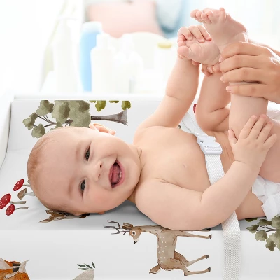 Sweet Jojo Designs Boy Girl Gender Neutral Unisex Changing Pad Sheet Watercolor Woodland Forest Animals Orange Green And Brown 4 Sweet Jojo Designs Boy Girl Gender Neutral Unisex Changing Pad Sheet Watercolor Woodland Forest Animals Orange Green And Brown - Image 2