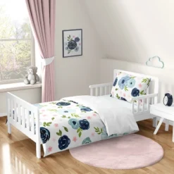 Sweet Jojo Designs Girl Toddler Bedding Set Watercolor Floral Blue Pink And White 5pc -Sweet Jojo Designs Shop GUEST 96f093c6 3d6f 4e5d bccb af3dbf2607f2