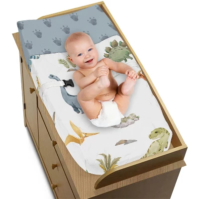 Sweet Jojo Designs Boy Changing Pad Cover Watercolor Dinosaur Dino Multicolor 3 Sweet Jojo Designs Boy Changing Pad Cover Watercolor Dinosaur Dino Multicolor