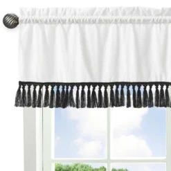 Sweet Jojo Designs Window Valance Treatment 54in. Boho Stitch Black And White -Sweet Jojo Designs Shop GUEST 9c959178 e49d 44e9 b2f2 6fea970c9aa0