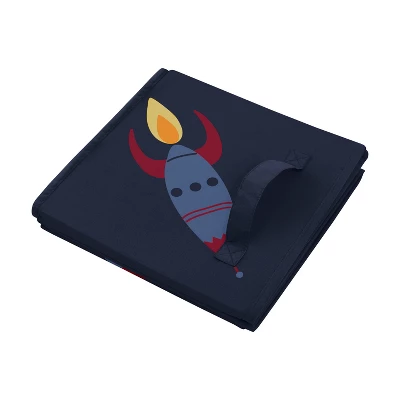 Sweet Jojo Designs Boy Set Of 2 Kids' Decorative Fabric Storage Bins Space Galaxy Black Red And Yellow 4 Sweet Jojo Designs Boy Set Of 2 Kids' Decorative Fabric Storage Bins Space Galaxy Black Red And Yellow - Image 2