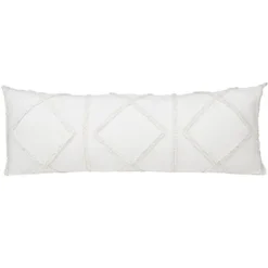 Sweet Jojo Designs Body Pillow Cover (Pillow Not Included) 54in.x20in. Diamond Tuft Ivory