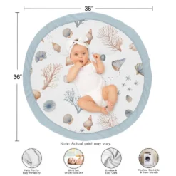 Sweet Jojo Designs Boy, Girl, Unisex/Gender Neutral Baby Tummy Time Playmat Seashells Multicolor -Sweet Jojo Designs Shop GUEST 9f4a2581 1692 41d4 9ff6 7457aaefa351