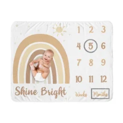 Sweet Jojo Designs Gender Neutral Baby Milestone Blanket Boho Rainbow Tan Yellow And White -Sweet Jojo Designs Shop GUEST a0823a54 8acb 4925 a9db 36db223fd796