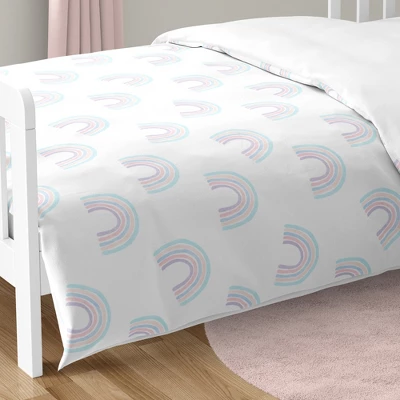 Sweet Jojo Designs Girl Toddler Bedding Set Rainbow Multicolor 5pc 7 Sweet Jojo Designs Girl Toddler Bedding Set Rainbow Multicolor 5pc - Image 5