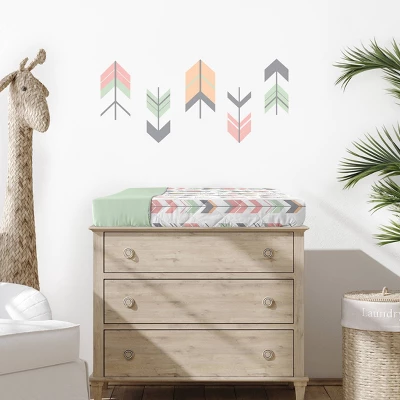 Sweet Jojo Designs Changing Pad Cover - Mod Arrow - Coral/Mint 3 Sweet Jojo Designs Changing Pad Cover - Mod Arrow - Coral/Mint