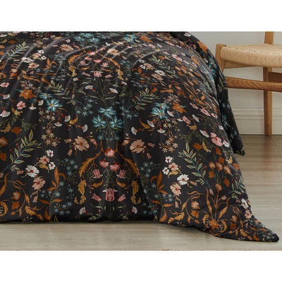 Sweet Jojo Designs Girl Full/Queen Comforter Bedding Set Boho Floral Wildflower Black Orange Green Blue 3pc 7 Sweet Jojo Designs Girl Full/Queen Comforter Bedding Set Boho Floral Wildflower Black Orange Green Blue 3pc - Image 5