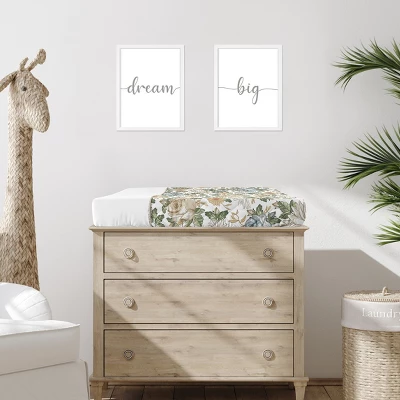 Sweet Jojo Designs Girl Changing Pad Cover Vintage Floral Blue And Yellow 3 Sweet Jojo Designs Girl Changing Pad Cover Vintage Floral Blue And Yellow