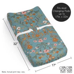 Sweet Jojo Designs Girl Changing Pad Sheet Boho Floral Wildflower Blue Orange And Pink -Sweet Jojo Designs Shop GUEST ad0e2b34 5989 4263 b12f 68389199ebc2