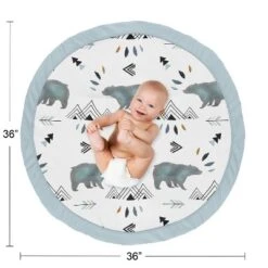 Sweet Jojo Designs Boy Baby Tummy Time Playmat Bear Mountain Blue Black And White -Sweet Jojo Designs Shop GUEST aec9f411 1c2c 4344 af08 bf854cb125aa