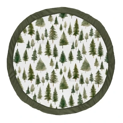 Sweet Jojo Designs Gender Neutral Unisex Baby Tummy Time Playmat Woodland Pine Tree Green And White 6 Sweet Jojo Designs Gender Neutral Unisex Baby Tummy Time Playmat Woodland Pine Tree Green And White - Image 4