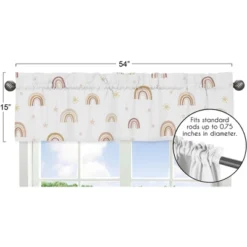 Sweet Jojo Designs Window Valance Treatment 54in. Boho Rainbow Pink Yellow And Beige -Sweet Jojo Designs Shop GUEST b5bc191d 81c0 4a6e 8944 ca2ebe8a5c5b