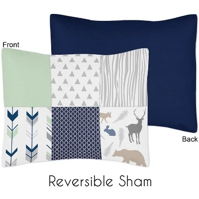 Sweet Jojo Designs Gender Neutral Unisex Toddler Bedding Set Woodsy Blue, Green And Grey 5pc 3 Sweet Jojo Designs Gender Neutral Unisex Toddler Bedding Set Woodsy Blue, Green And Grey 5pc