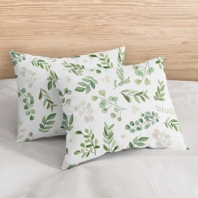Sweet Jojo Designs Full/Queen Comforter Bedding Set Botanical Green And White 3 Pc 6 Sweet Jojo Designs Full/Queen Comforter Bedding Set Botanical Green And White 3 Pc - Image 4