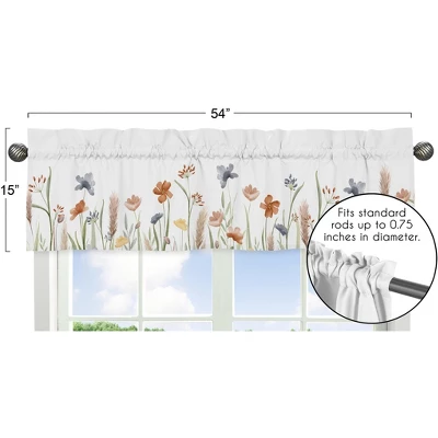 Sweet Jojo Designs Window Valance Treatment 54in. Watercolor Floral Garden Multicolor 6 Sweet Jojo Designs Window Valance Treatment 54in. Watercolor Floral Garden Multicolor - Image 4
