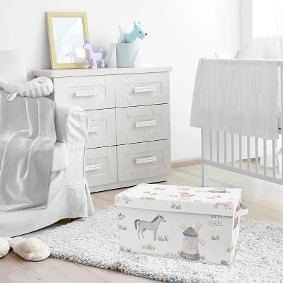 Sweet Jojo Designs Boy Or Girl Gender Neutral Unisex Fabric Storage Toy Bin Farm Animals Multicolor 3 Sweet Jojo Designs Boy Or Girl Gender Neutral Unisex Fabric Storage Toy Bin Farm Animals Multicolor