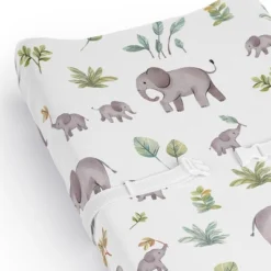 Sweet Jojo Designs Gender Neutral Unisex Changing Pad Sheet Watercolor Elephants Grey Green And Blue -Sweet Jojo Designs Shop GUEST bf0ca879 f620 48be aa14 9c01e59ab234