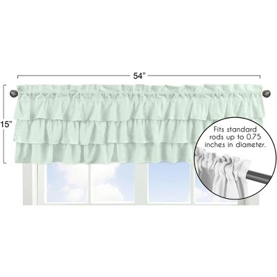 Sweet Jojo Designs Girl Window Valance Treatment 54in. Butterfly Floral Solid Green 6 Sweet Jojo Designs Girl Window Valance Treatment 54in. Butterfly Floral Solid Green - Image 4