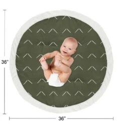 Sweet Jojo Designs Boy Or Girl Baby Tummy Time Playmat Diamond Tuft Green And Ivory -Sweet Jojo Designs Shop GUEST c3192600 9959 44f7 87f9 52e8c950b3ce