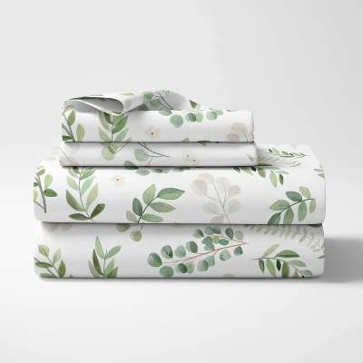 Queen Botanical Leaf Sheet Set - Sweet Jojo Designs 4 Queen Botanical Leaf Sheet Set - Sweet Jojo Designs - Image 2