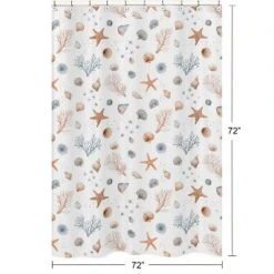 Sweet Jojo Designs Boy, Girl, Unisex/Gender Neutral Shower Curtain 72in.x72in. Seashells Multicolor 11 Sweet Jojo Designs Boy, Girl, Unisex/Gender Neutral Shower Curtain 72in.x72in. Seashells Multicolor -Sweet Jojo Designs Shop GUEST c5ee9184 ac3b 4717 b942 3b93831db978