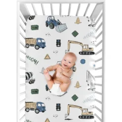 Sweet Jojo Designs Boy Baby Fitted Crib Sheet Construction Truck Green And Blue Collection -Sweet Jojo Designs Shop GUEST c6ff28b0 e885 439a b2df cb1992f9a6af