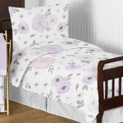 5pc Sweet Jojo Designs Watercolor Floral Toddler Bedding Set Lavender/Gray - Sweet Jojo Designs -Sweet Jojo Designs Shop GUEST cac5874b f312 4199 82ac 07d4bf6c1548