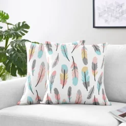 Coral & Turquoise Feather Throw Pillow - Sweet Jojo Designs -Sweet Jojo Designs Shop GUEST caf6e566 4f07 4d34 b03a 528eb0ed35e6
