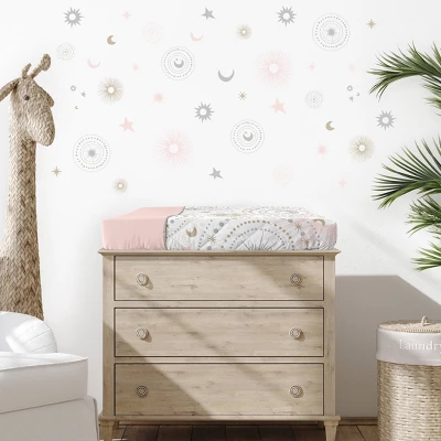 Sweet Jojo Designs Changing Pad Cover - Celestial - Pink/Gold 3 Sweet Jojo Designs Changing Pad Cover - Celestial - Pink/Gold