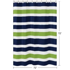 Sweet Jojo Designs Shower Curtain 72in.x72in. Stripe Blue Green And White -Sweet Jojo Designs Shop GUEST d715d614 eef8 4769 9bbb 55967a1d4321