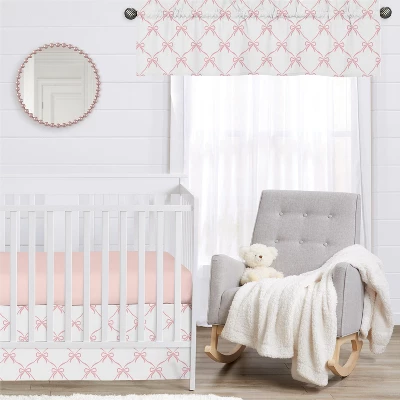 Sweet Jojo Designs Girl Window Valance Treatment 54in. Ballerina And Ballet Bows Pink And White 4 Sweet Jojo Designs Girl Window Valance Treatment 54in. Ballerina And Ballet Bows Pink And White - Image 2