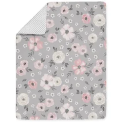 Sweet Jojo Designs Girl Toddler Bedding Set Watercolor Floral Grey And Pink 5pc -Sweet Jojo Designs Shop GUEST da8beb34 c335 4e88 9956 f865e1040067