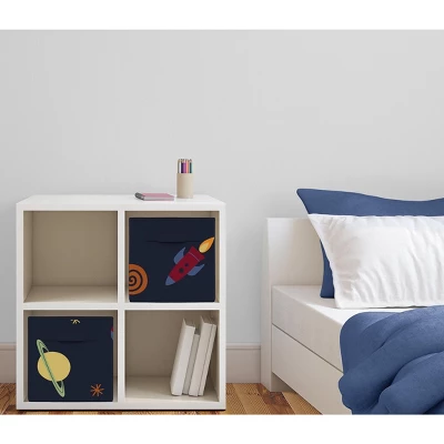 Sweet Jojo Designs Boy Set Of 2 Kids' Decorative Fabric Storage Bins Space Galaxy Black Red And Yellow 3 Sweet Jojo Designs Boy Set Of 2 Kids' Decorative Fabric Storage Bins Space Galaxy Black Red And Yellow